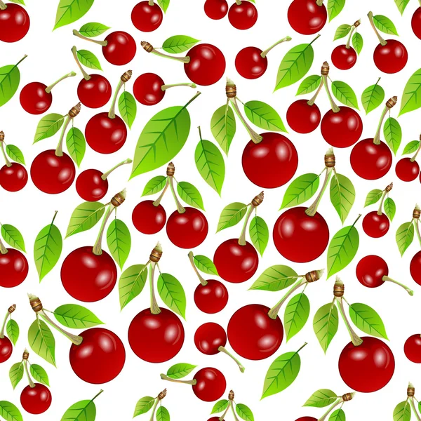 Flyer background with cherry. It is vector illustration. The seamless pattern — Stock Vector