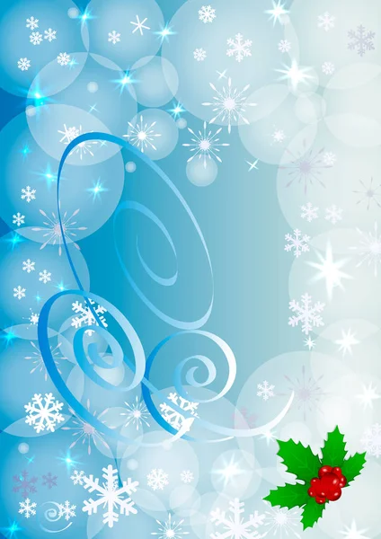 Fondo de invierno con copos de nieve de color. Puede ser utilizado como banner o poster.Vector ilustración — Vector de stock