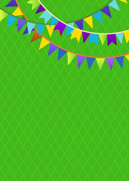 Cartel de Bunting Party Mardi Gras. Carnaval Fondo divertido con máscara — Vector de stock