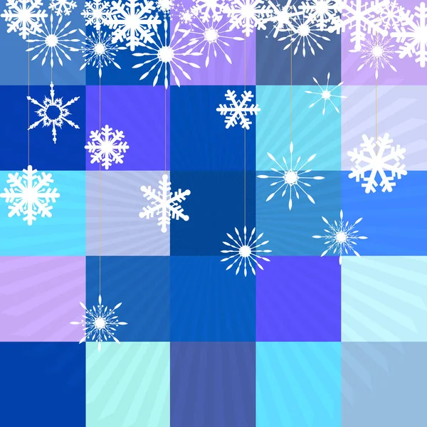 Winter achtergrond met figuur schaatsen en sneeuwvlokken. Kan worden gebruikt als spandoek of poster. Vectorillustratie. — Stockvector
