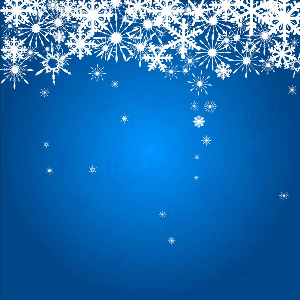 Fondo de invierno con figura y copos de nieve. Puede ser utilizado como banner o poster.Vector ilustración . — Vector de stock