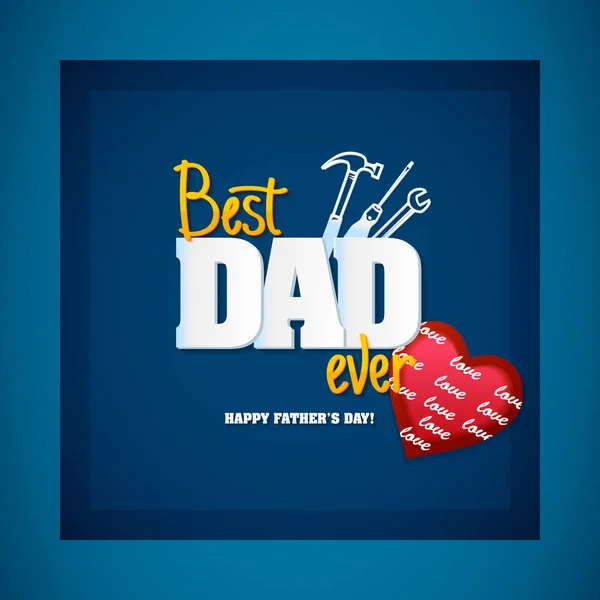 Happy Fathers Day. Happy fathers day card retro type font . — стоковый вектор