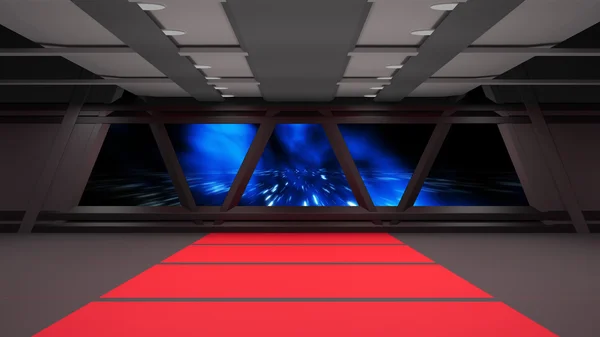 Diseño de interiores del corredor Sci-Fi — Foto de Stock