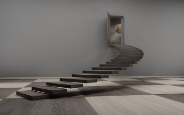 Sarmal merdiven 3d render