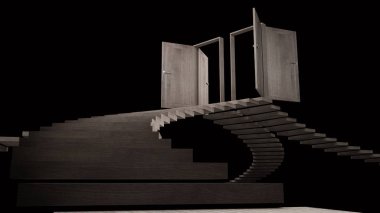 Sarmal merdiven 3d render