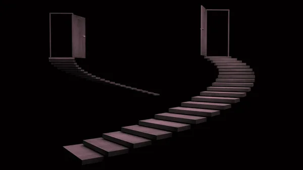 Escadaria em espiral 3d render — Fotografia de Stock