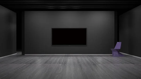 TV ekran 3d render — Stok fotoğraf