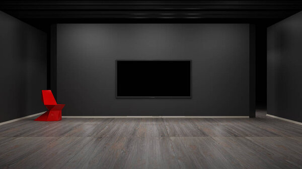 TV display 3D rendering