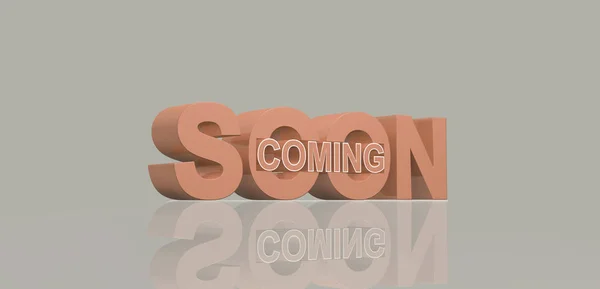 Coming soon message 3D rendering — Stock Photo, Image