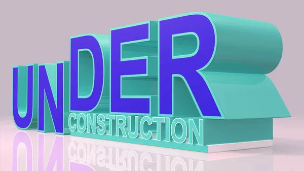 Under konstruktion 3d-rendering — Stockfoto