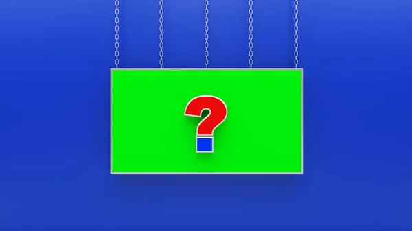 question mark symbols 3D rendering