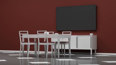 TV ekran 3d render