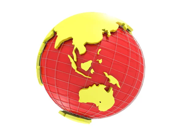 Globe terrestre rendu 3d — Photo