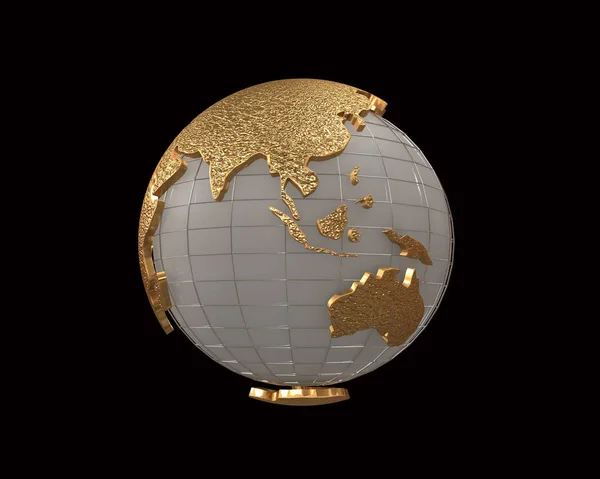 Globo de oro 3d renderizado —  Fotos de Stock