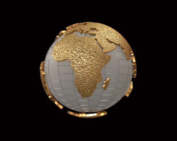 Globo de oro 3d renderizado —  Fotos de Stock