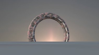 Space Gate  3d rendering clipart