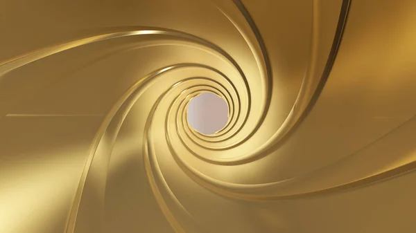Golden cano da arma, alta resolução de renderização 3d — Fotografia de Stock