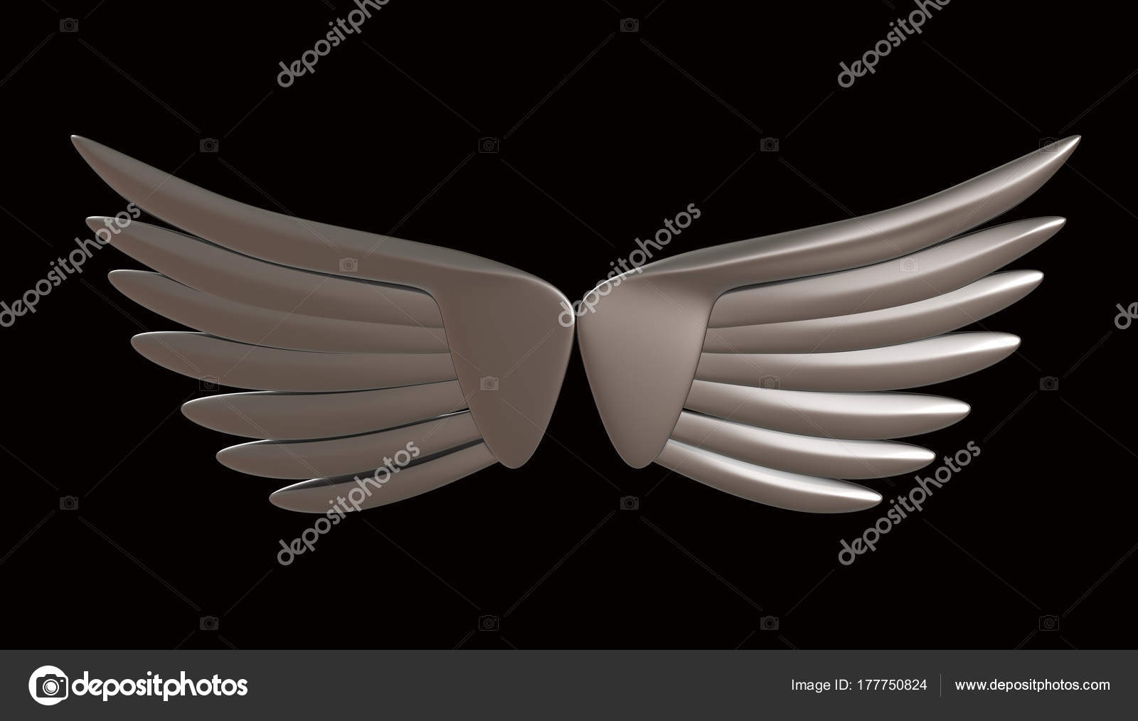Metal Wings 3d rendering — Stock Photo © Natalia80 #177750824