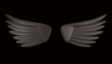 Kanatları 3d render
