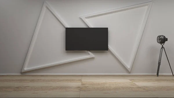 TV skärm 3d-rendering — Stockfoto