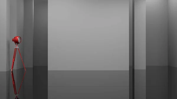 Golvlampa i tomt rum 3d-rendering — Stockfoto