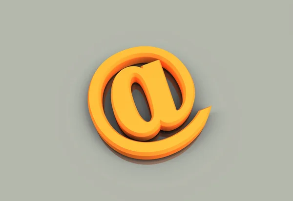 Значок електронної пошти 3d візуалізація — стокове фото