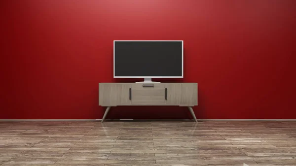 TV exibição de renderização 3d — Fotografia de Stock