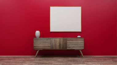 Çerçeve Duvar 3d render