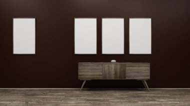 Çerçeve Duvar 3d render