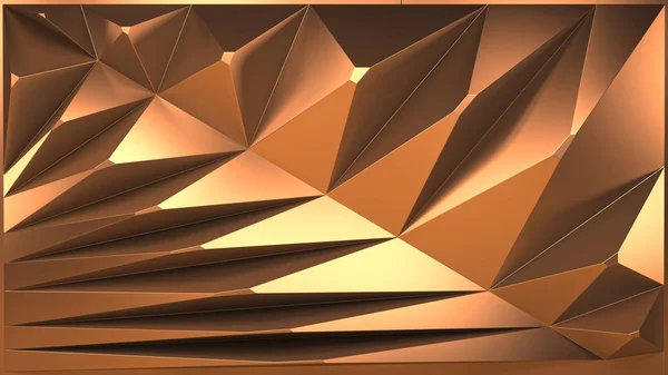 Abstracto oro cristal fondo 3d renderizado —  Fotos de Stock