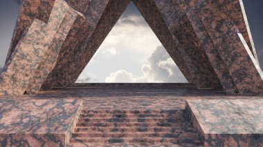 Alan çevre, characters.3d renderin, comp için hazır