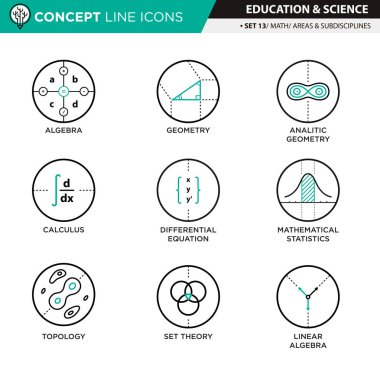 Kavram satır Icons Set 11 resmi Bilimleri