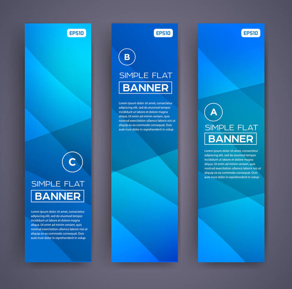 Abstract Banners. Vector Eps10 Backgrounds.