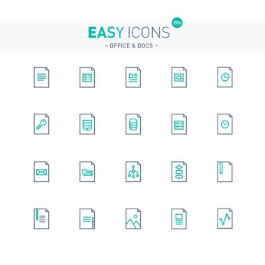 Kolay simgeleri 19e Dokümanlar