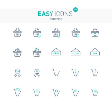 Kolay simgeleri 32e alışveriş