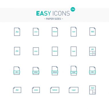 Kolay simgeleri 15e kağıtları