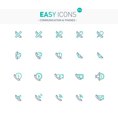 Kolay simgeleri 31e telefonları