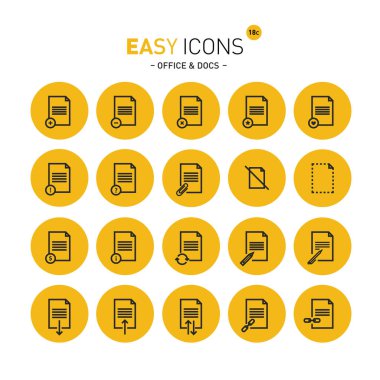 Kolay simgeleri 18c Dokümanlar