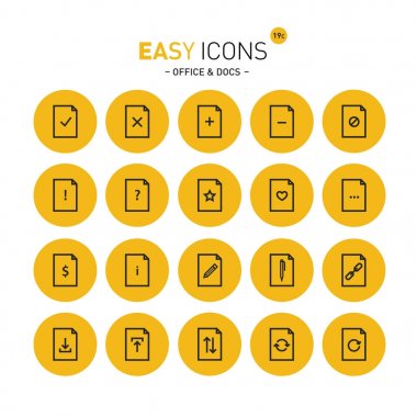 Kolay simgeleri 19c Dokümanlar