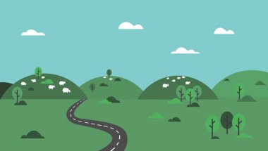 Arka plan geometri düz doğa manzara 02