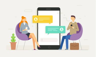 Sohbet haber tebliğ üstünde smartphone