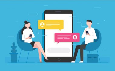 Sohbet haber tebliğ üstünde smartphone