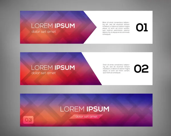 Eenvoudige geometrische banners 01 — Stockvector