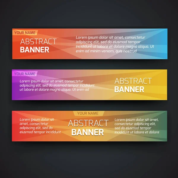 Simple geometric banners 04 — Stock Vector