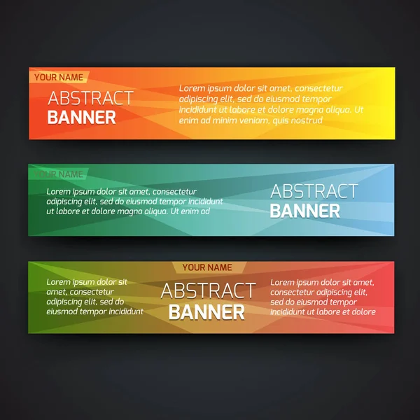 Eenvoudige geometrische banners 04 — Stockvector