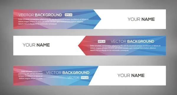 Eenvoudige geometrische banners 06 — Stockvector