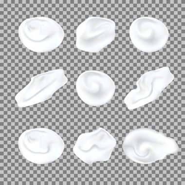 Beyaz kremalı öğeleri. Reklam ve promosyon mesaj için öğe. Vektör çizim tasarım ve işletme için