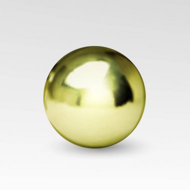 Beyaz arka plan üzerinde izole krom topu gerçekçi