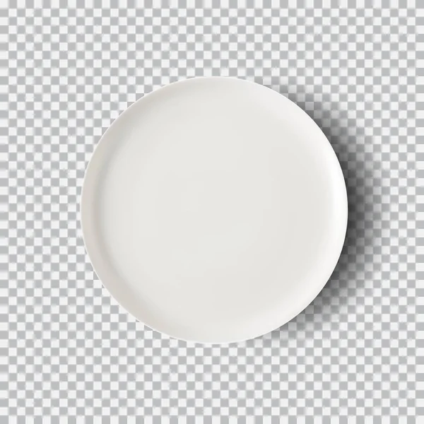 Plaque blanche isolée sur fond transparent — Image vectorielle