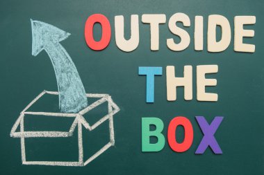 Kutu - iş kavramı konfor bölgesinin dışında